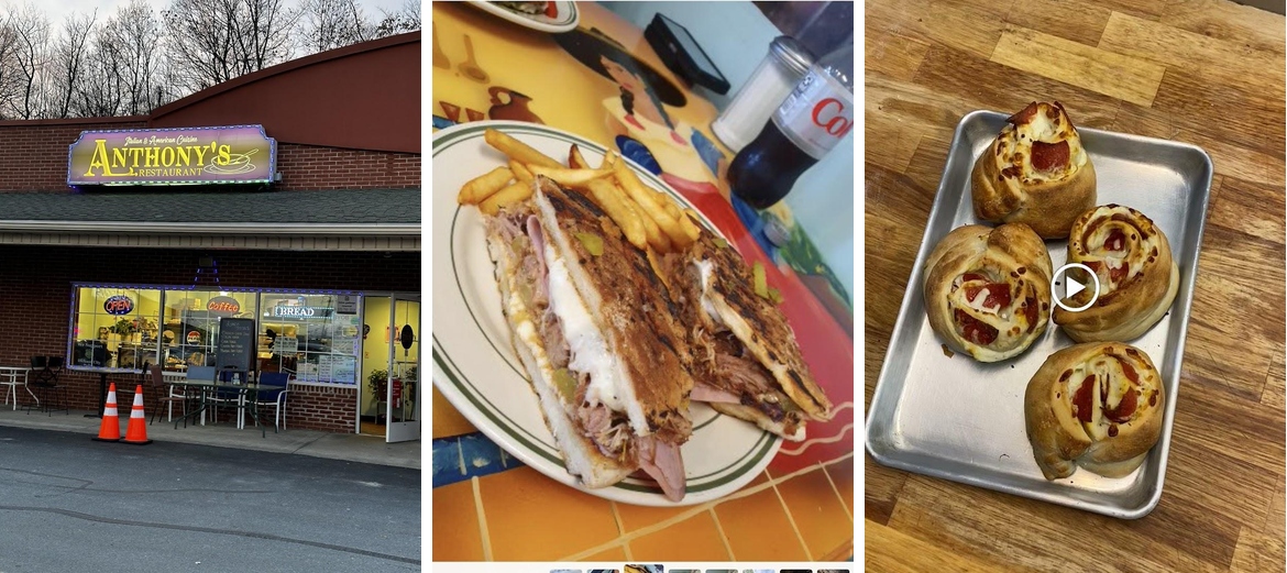 Anthony's Restaurant Menu